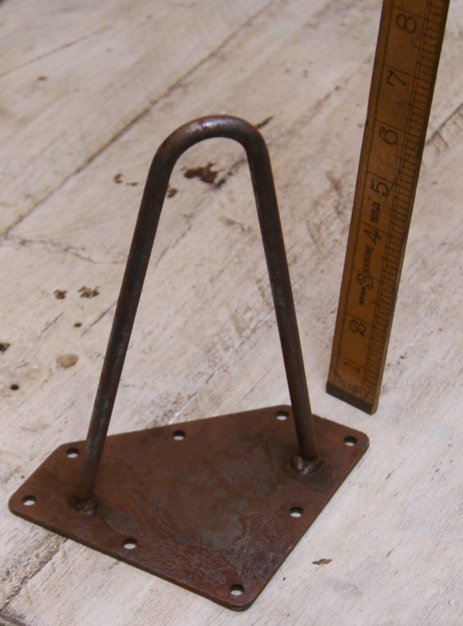 Hairpin Leg 2 Prong Antique Iron 200mm