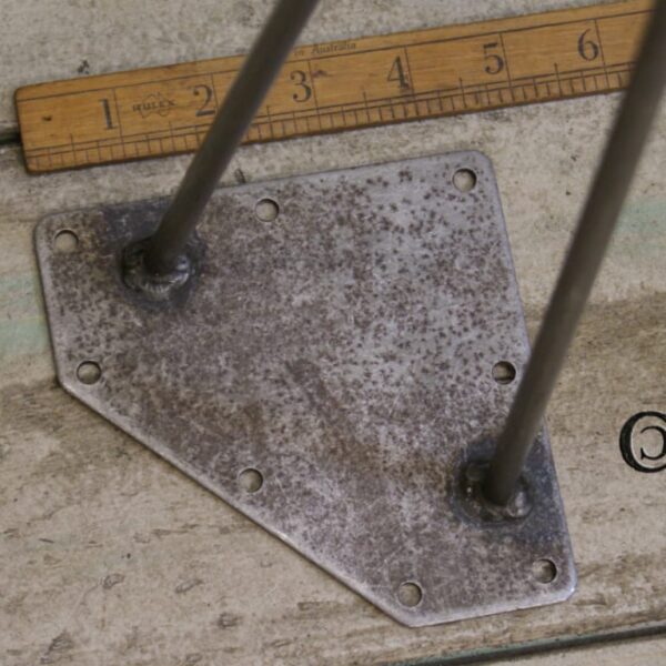Alternative view of Hairpin Leg 2 Prong Antique Iron 400mm