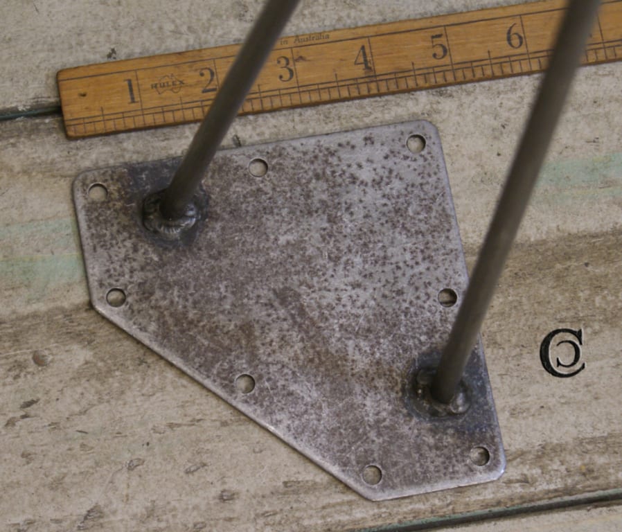 Hairpin Leg 2 Prong Antique Iron 400mm - Image 2
