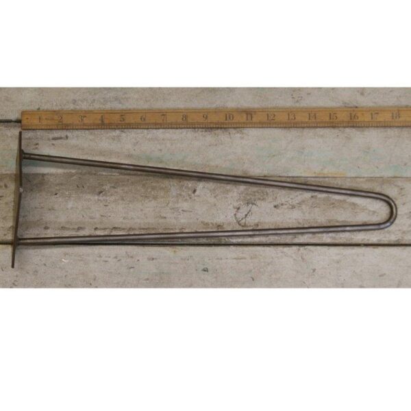 Hairpin Leg 2 Prong Antique Iron 450mm