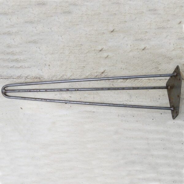 Hairpin Leg 3 Prong Antique Iron 8mm Diameter Rod 500mm
