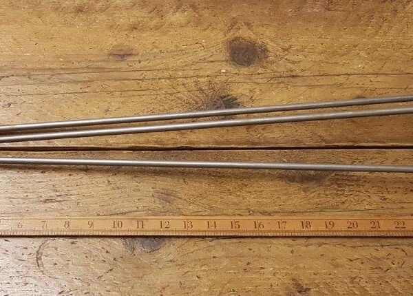 Hairpin Leg 3 Prong Antique Iron 8mm Diameter Rod 710mm