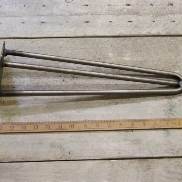 Hairpin Leg 3 Prong Heavy Duty Antique Iron 400mm