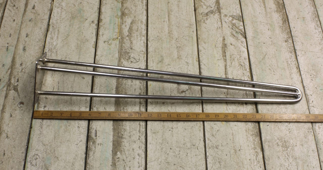 Hairpin Leg 3 Prong Chrome Plate 660mm