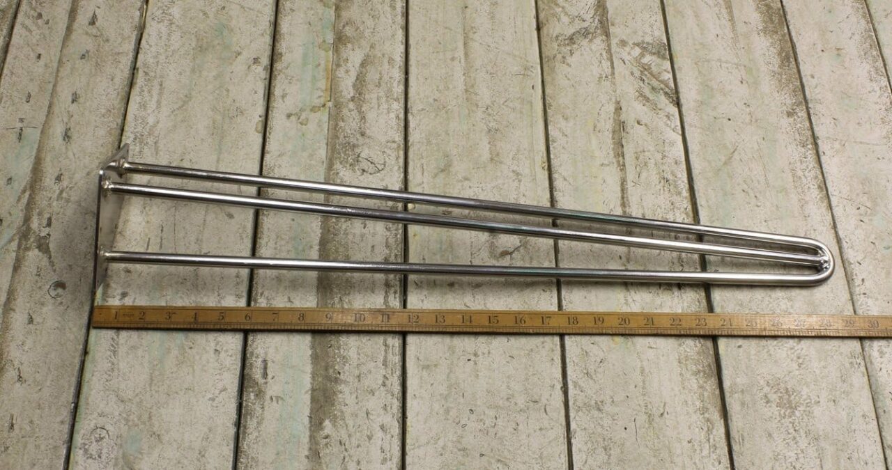 Hairpin Leg 3 Prong Heavy Duty Chrome Plate 711mm - TBD