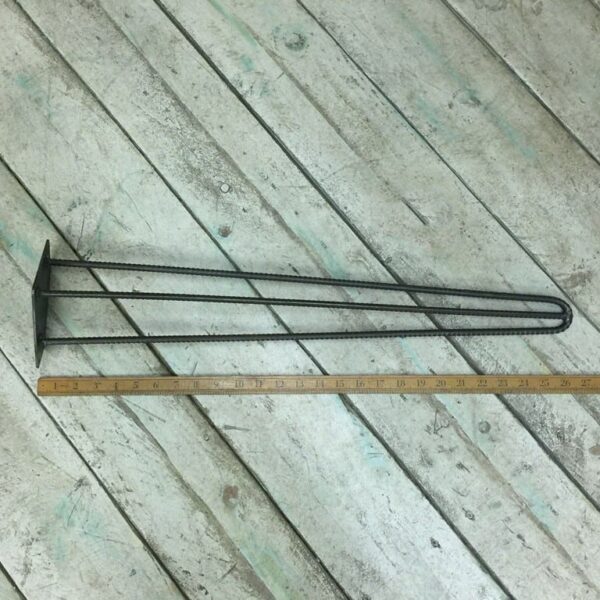 Hairpin Leg RE-BAR 3 Prong Antique Iron 660mm