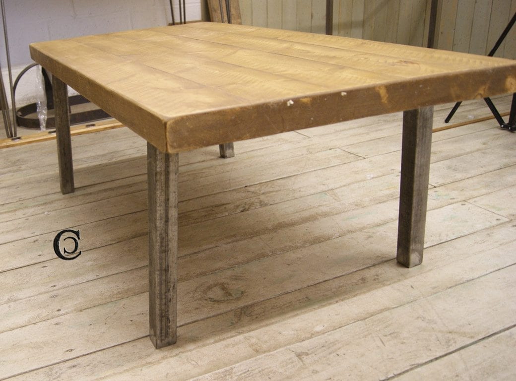 Table Leg Box Section 40x40mm Splayed Mild Steel 400mm