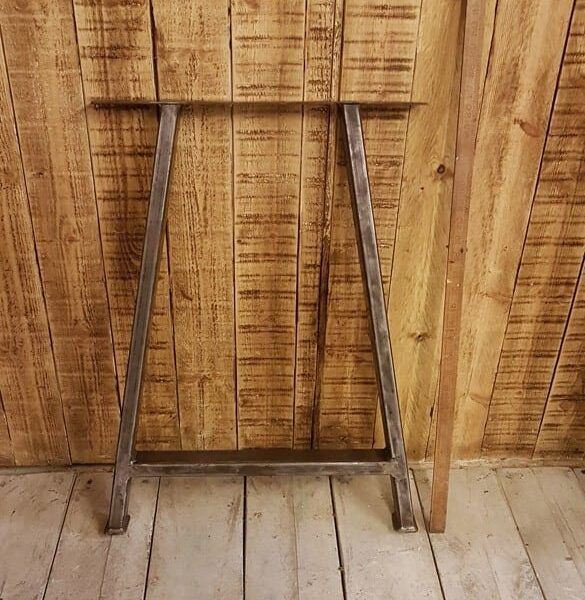 Table End Frame A Frame 50x25 Box Section 660mm High - Top 650x75, Legs 430<625 Antique Iron