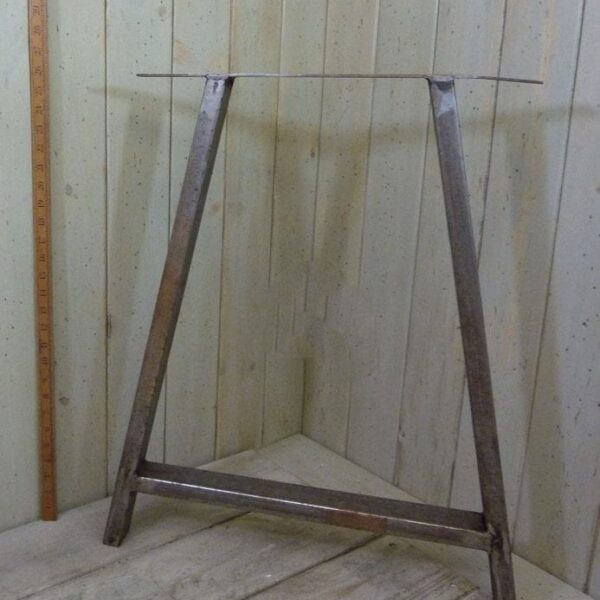 Table End Frame A Frame 50x25 Box Section 710mm High - Top 450x150, Legs 300<500 Antique Iron