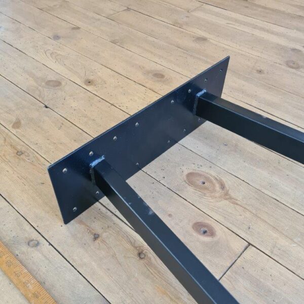 Alternative view of Table End Frame A Frame 50x25 Box Section 710mm High Top 450x150 Satin Black