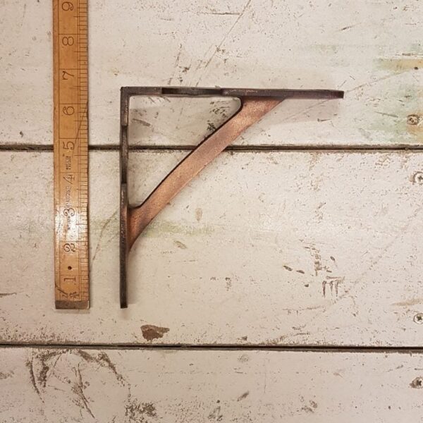 Shelf Bracket GALLOWS Plain Lugs Cast Antique Copper 155mm x 155mm