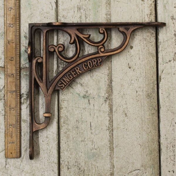 Shelf Bracket SINGER CORP Antique Copper 200mm x 200mm