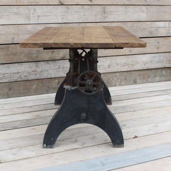 Table Industrial Style CHISWELL 2 Handles & Rods Cast Iron