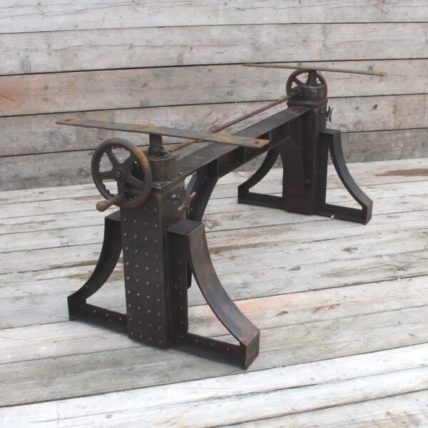 Table Industrial Style BROOKLYN Bridge 2 Handles Cast Iron
