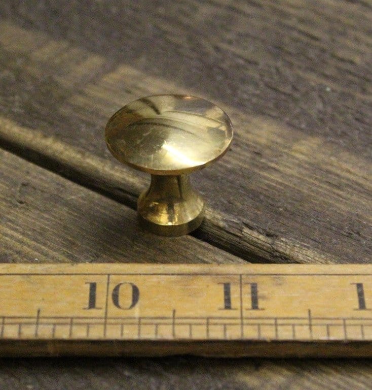 Knob Shutter Bureau with Wood Screw Solid Brass Antique 25mm