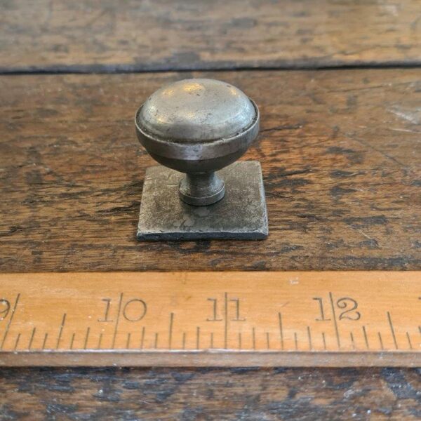 Alternative view of Knob and Square Back Plate BRAMLEY Antique Iron 35mm Diameter