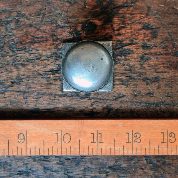 Knob and Square Back Plate BRAMLEY Antique Iron 35mm Diameter