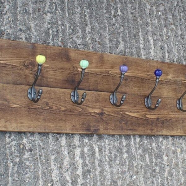 Hat & Coat Hook Albany Ceramic Set (Wood not included)