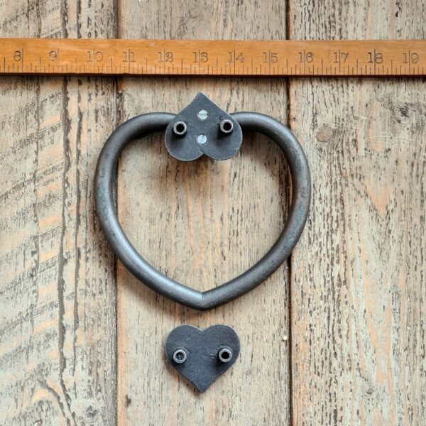 Door Knocker LOVE HEART Shape Heart Strikers Antique Iron 170mm