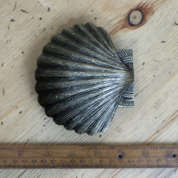 Door Knocker SCALLOP SHELL Antique Brass on Iron 100mm