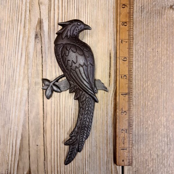 Door Knocker BIRD OF PARADISE PARROT Cast Antique Iron 200mm