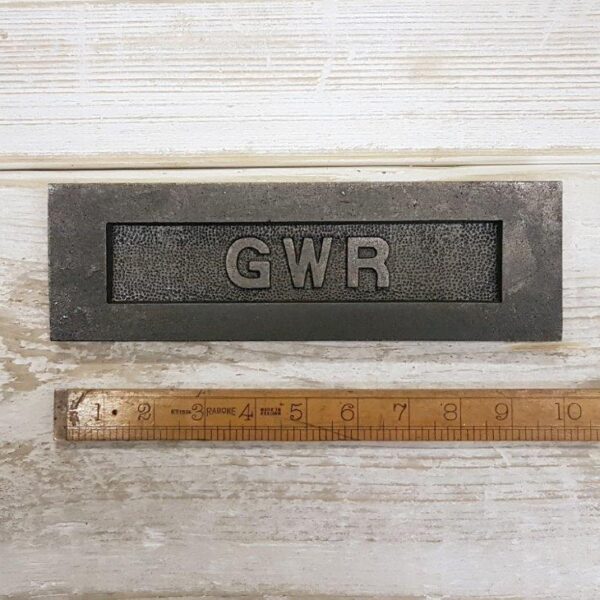 Letter Box Plate Plain GWR Cast Antique Iron 250mm