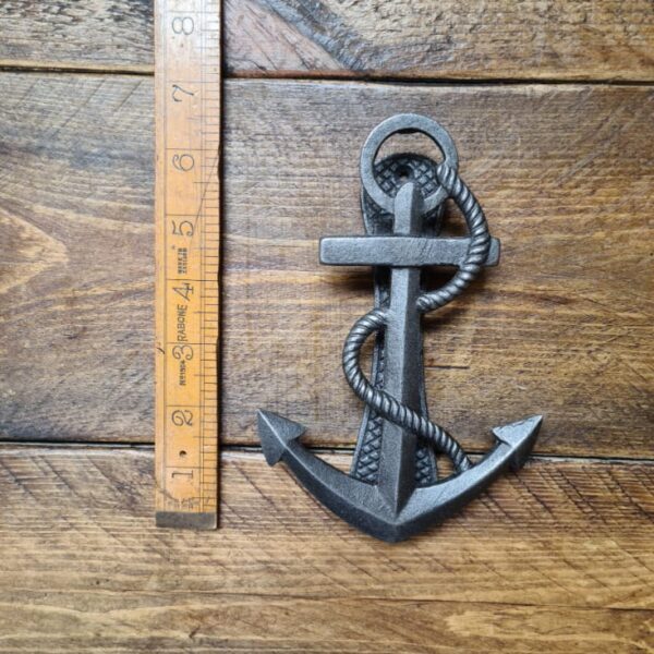 Alternative view of Door Knocker ANCHOR Cast Antique Iron 155mm
