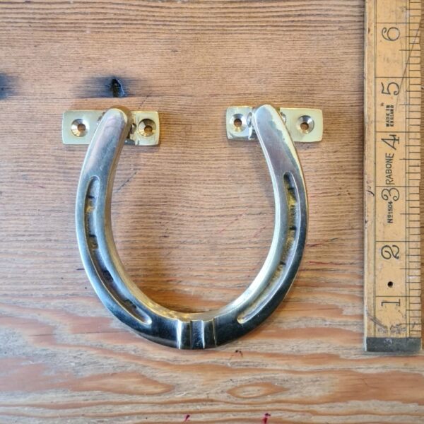 Door Knocker Horseshoe Solid Brass 105 x 112mm