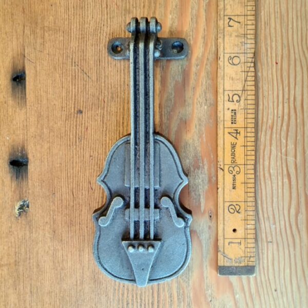 Door Knocker VIOLIN Cast Antique Iron 170mm