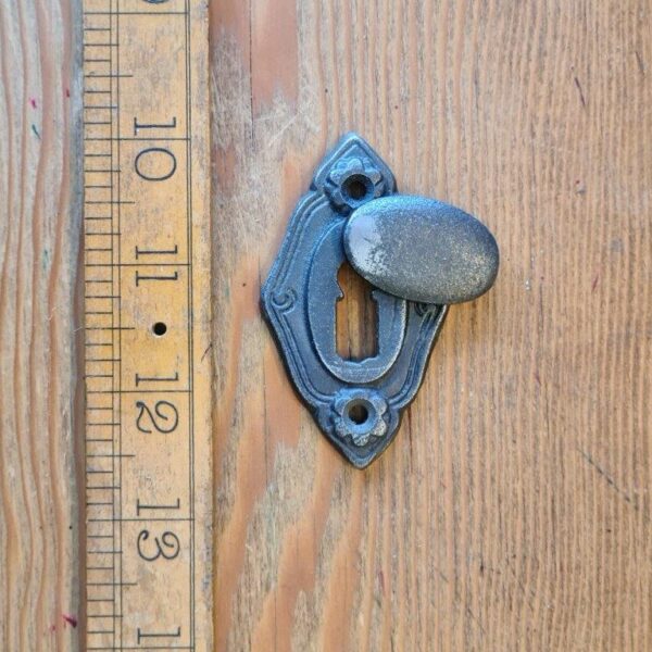 Alternative view of Escutcheon KENRICK With Cover Antique Iron 70mm High