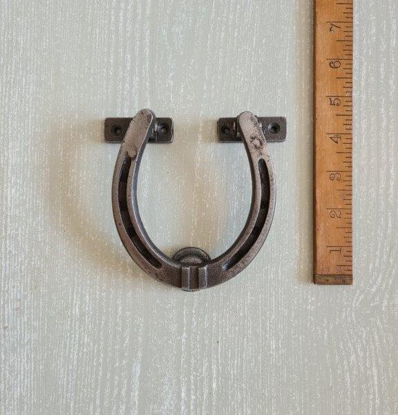Door Knocker Horseshoe Antique Iron 105mm x 112mm