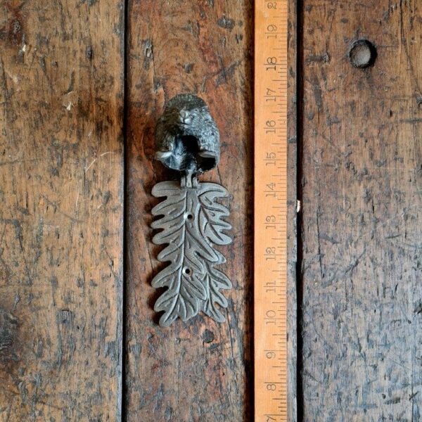 Alternative view of Door Knocker HEDGEHOG Cast Antique Iron 125mm