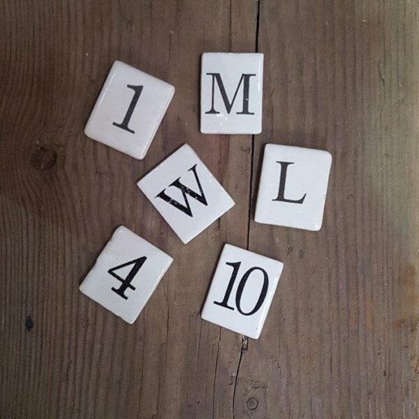 Ceramic Insert For Label Frame Coat Hook Off-White Number 10