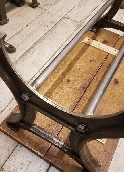 Alternative view of Coffee Table End Frame ANLABY Cast Antique Iron 420mm x 380mm