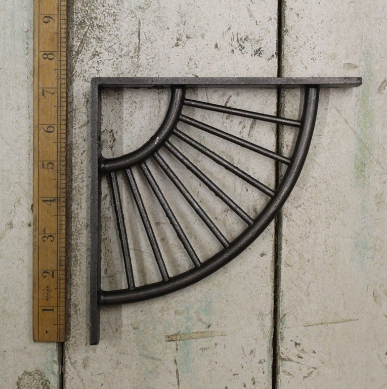Shelf Bracket SUNRISE Cast Antique Iron 190mm x 190mm