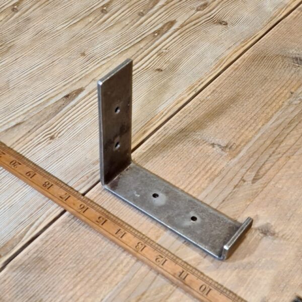 Alternative view of Shelf Bracket Utility Lipped MARSH Antique Iron 155 x 155mm Alt D332