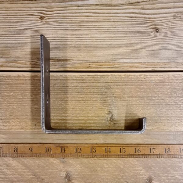 Shelf Bracket Utility Lipped MARSH Antique Iron 155 x 155mm Alt D332
