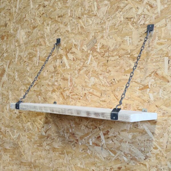 Chain Hanging Shelf Support Bracket Antique Iron 600mm no plates (see D341)