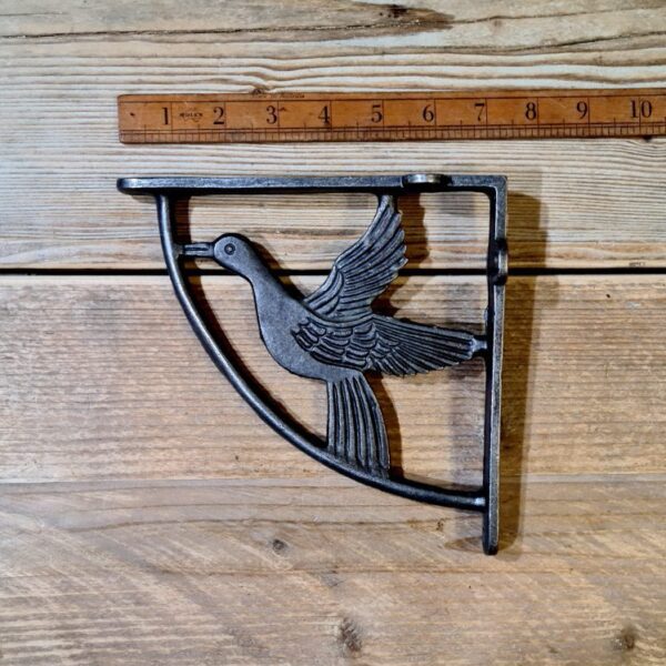 Alternative view of Shelf Wall Bracket DOVE Antique Cast Iron 175mm x 175mm also see D161