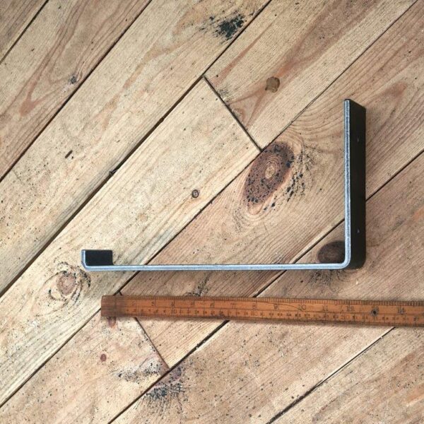 Alternative view of Shelf Bracket Utility Lipped MARSH Antique Iron 155mm x 305mm