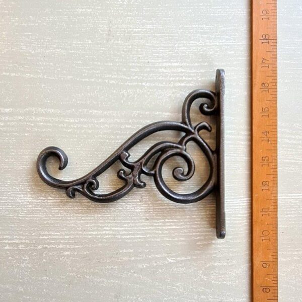 Plant Hanger SWIRL Cast Antique Iron 185mm x 170mm high