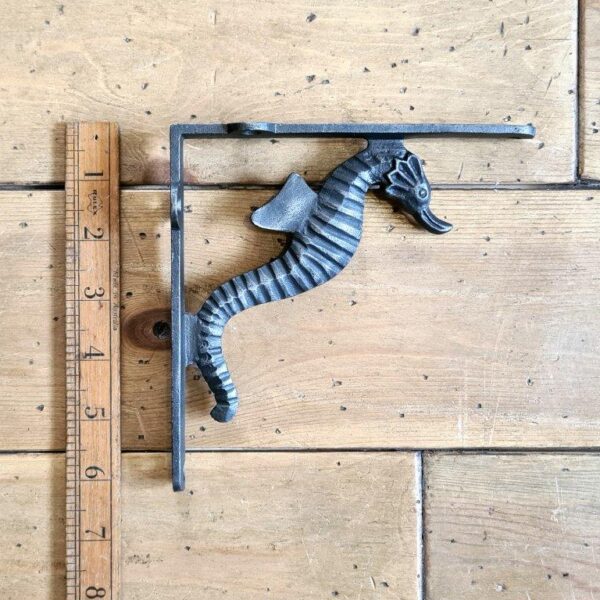 Shelf Bracket SEAHORSE Cast Antique Iron 150mm
