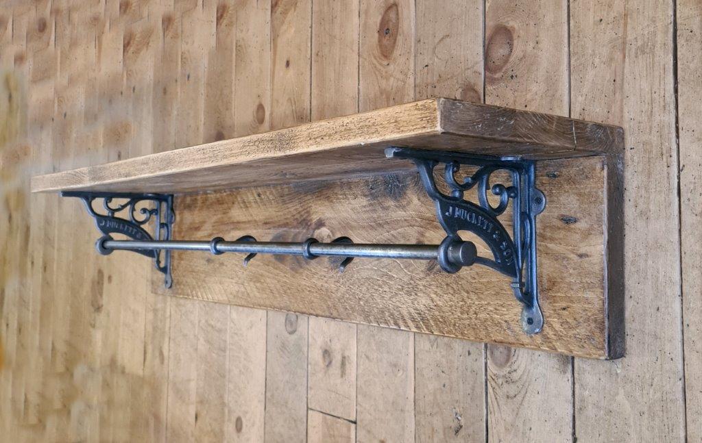 Shelf Bracket GWR Takes 15mm Rod Cast Antique Iron 180mm x 205mm - Image 2