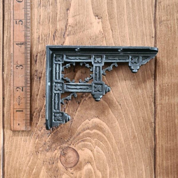 Alternative view of Shelf Bracket TEMPLE Design Cast Antique Iron 90 x 125mm
