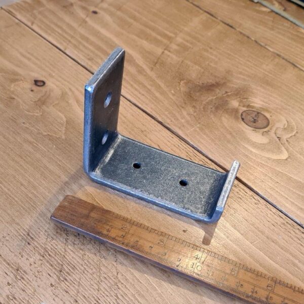 Shelf Bracket Utility Lipped MARSH Antique Iron 85 x 102mm (92mm int)