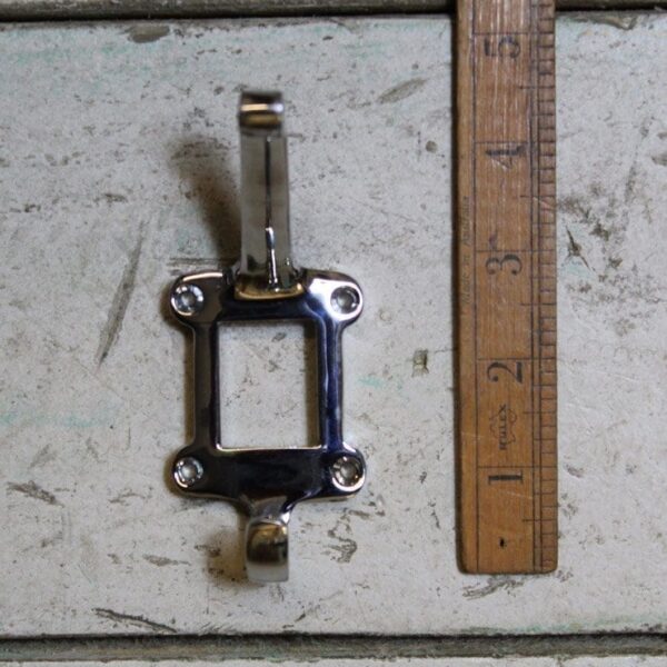 Hat & Coat Hook Takes Ceramic Insert Label Chrome on Brass 113mm