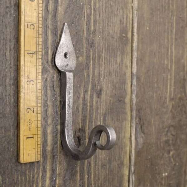 Coat Hook SHEPHERDS CROOK Hand Forged Antique Iron 130mm