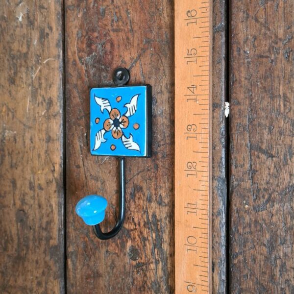 Alternative view of Ceramic Shower Single Hook Square Blue