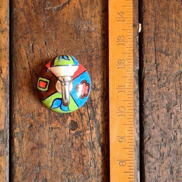 Alternative view of Ceramic Shower Hook Round Red / Blue / Green