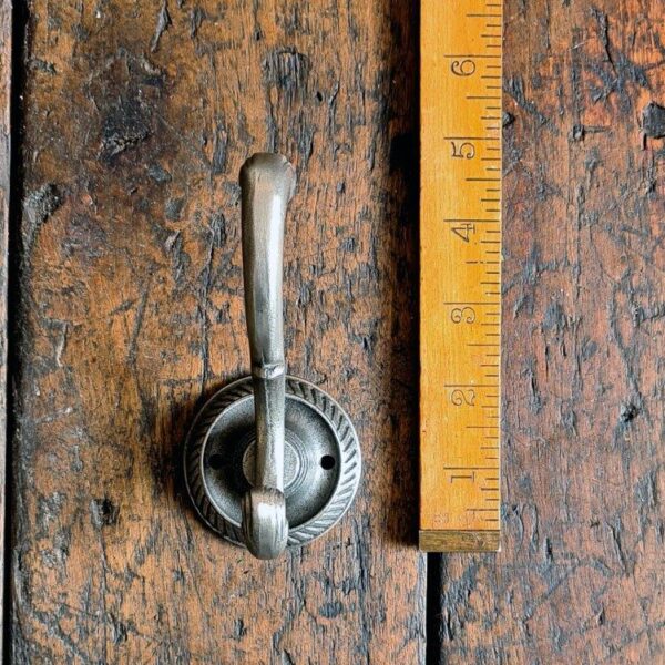Alternative view of Hat & Coat Hook with Round Base ADMIRAL Cast Antique Iron 110mm